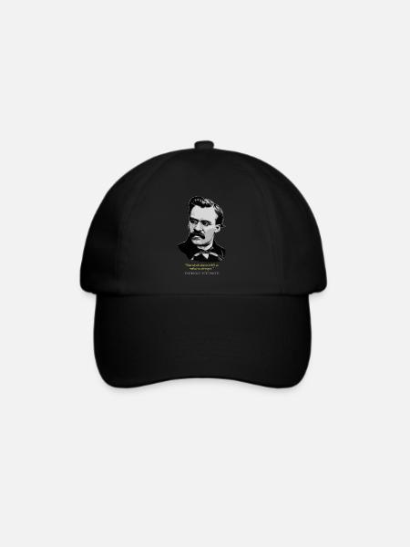 Zitat Friedrich Nietzsche - Baseballkappe - Schwarz/Schwarz