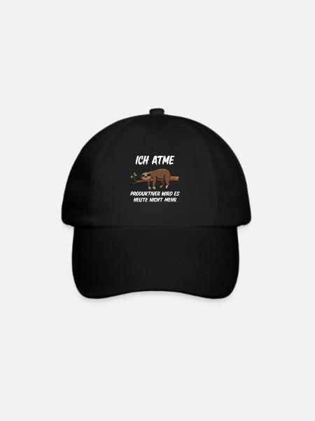 Ich Atme Produktiver wird es heute nicht mehr - Baseballkappe - Schwarz/Schwarz