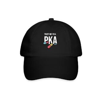 PKA Geschenk Pharmazeut Pharmazie Apotheken - Baseballkappe - Schwarz/Schwarz - Vorne