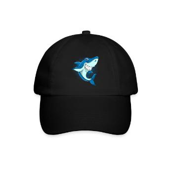 Hai Seeungeheuer Tiere - Baseballkappe - Schwarz/Schwarz - Vorne