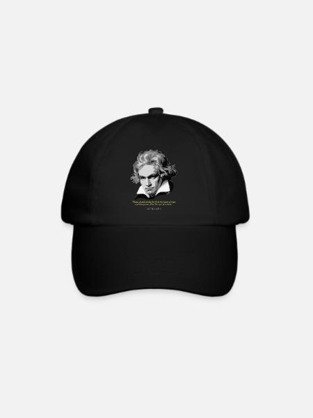 BeethovenZitat - Baseballkappe - Schwarz/Schwarz