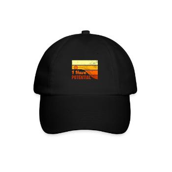 Retro Physik Design I Have Potential - Baseballkappe - Schwarz/Schwarz - Vorne