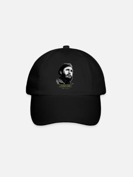 Fidel Castro Zitat - Baseballkappe - Schwarz/Schwarz