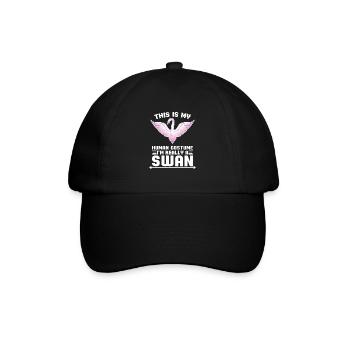 Schwan - Baseballkappe - Schwarz/Schwarz - Vorne