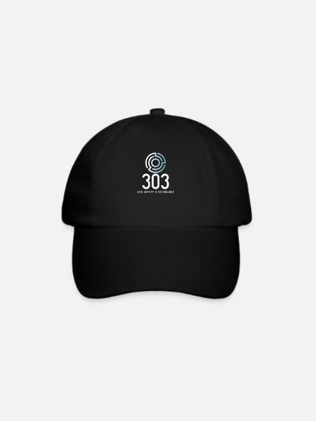 303 add cutoff & resonance Logo - Baseballkappe - Schwarz/Schwarz