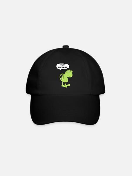 Frosch Kröte Quark Dein Ernst Lustiger Spruch Fun - Baseballkappe - Schwarz/Schwarz