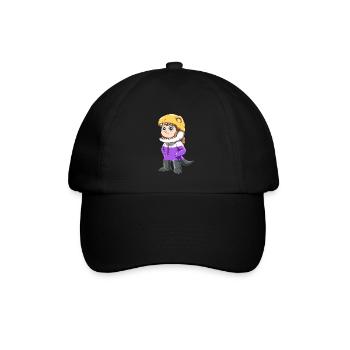 T-Rex Nonbinary und Genderqueer Geschenk - Baseballkappe - Schwarz/Schwarz - Vorne