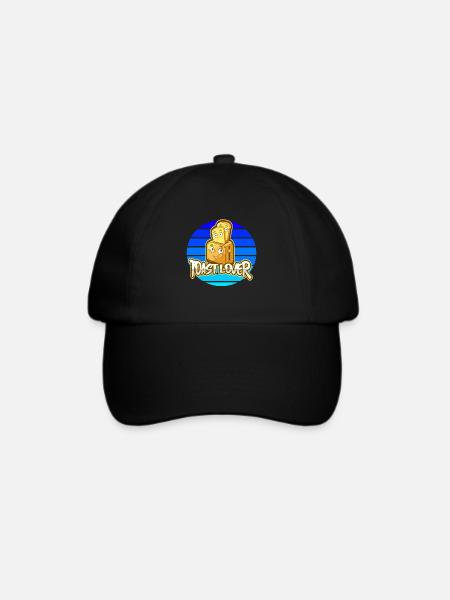 Toast Lover - Baseballkappe - Schwarz/Schwarz