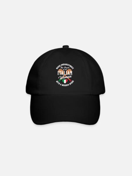 Italien Italienische Frauen Geschenk - Baseballkappe - Schwarz/Schwarz