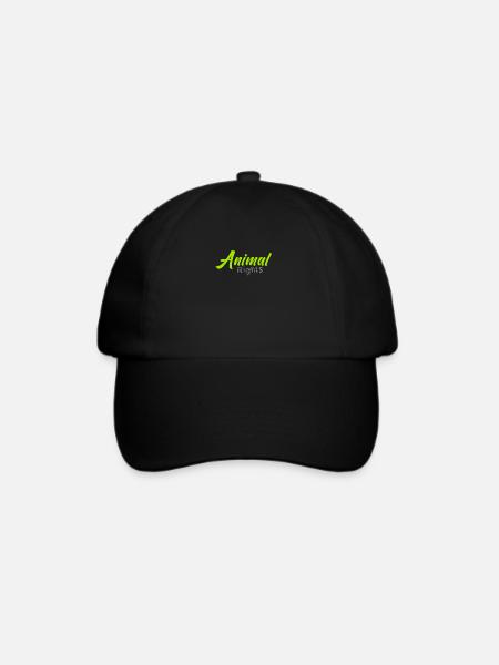 Animal Right Tierrechte - Baseballkappe - Schwarz/Schwarz