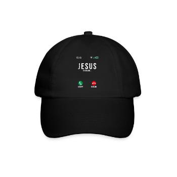 Jesus is calling - Baseballkappe - Schwarz/Schwarz - Vorne