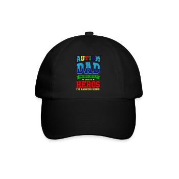 AUTIST PAPA Welt Autismus Tag Geschenk Autisten - Baseballkappe - Schwarz/Schwarz - Vorne
