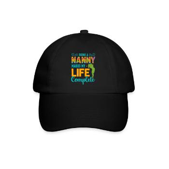 Lustiges Babysitter Nanny Tagesmutter Spruch - Baseballkappe - Schwarz/Schwarz - Vorne