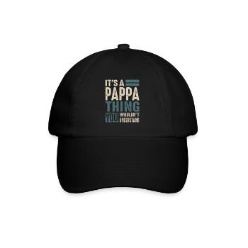 Herren Es ist eine Pappa Sache Geschenke - Baseballkappe - Schwarz/Schwarz - Vorne