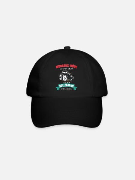 Landwirt Güllebaron Feld Bauer Trecker Traktor - Baseballkappe - Schwarz/Schwarz