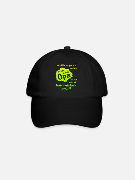 Opa - Super Cool - Baseballkappe - Schwarz/Schwarz