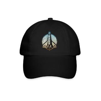 spaceship space shuttle - Baseballkappe - Schwarz/Schwarz - Vorne
