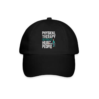 Physiotherapeut Job Arbeit - Baseballkappe - Schwarz/Schwarz - Vorne