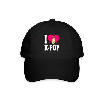 K-Pop - Baseballkappe - Schwarz/Schwarz - Vorne