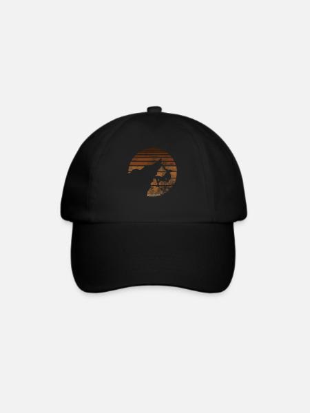 Lustiger spruch für outdoor wanderer berg - Baseballkappe - Schwarz/Schwarz