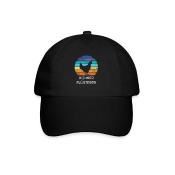 Landwirt Hühnerflüsterer - Baseballkappe - Schwarz/Schwarz - Vorne