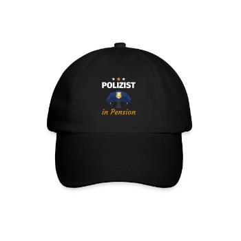 Polizei Polizist Polizeiauto Blaulicht Jungs Mann - Baseballkappe - Schwarz/Schwarz - Vorne