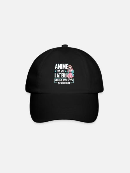 Anime ist wie Latein Otaku Manga - Baseballkappe - Schwarz/Schwarz