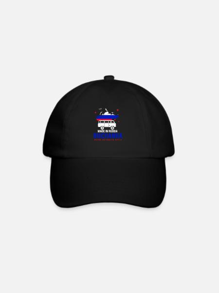 UAZ Buchanka Geländewagen Russland Flagge - Baseballkappe - Schwarz/Schwarz