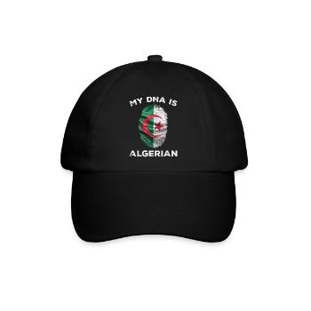 ALGERIA Finger Druck Flagge Meine DNA ist algerische Stolz - Baseballkappe - Schwarz/Schwarz - Vorne