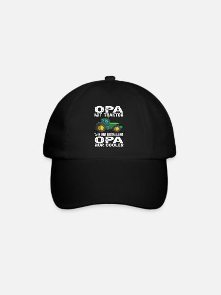 Ich Bin Ein Traktor-Opa, Nur Viel Cooler - Baseballkappe - Schwarz/Schwarz