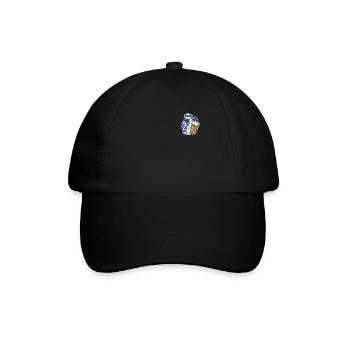 Ebbelwoi Lustig Logo Äppler Apfelwein Frankfurt - Baseballkappe - Schwarz/Schwarz - Vorne