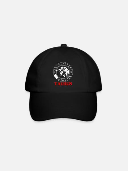 Stier Sternzeichen - Baseballkappe - Schwarz/Schwarz