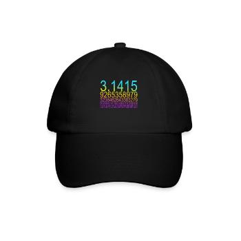 Lustiges Mathe Mathematik Nerd Geek Pi Maxwell - Baseballkappe - Schwarz/Schwarz - Vorne