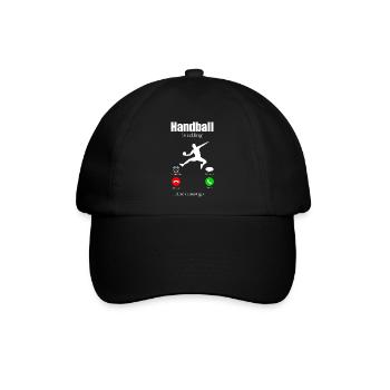 Handball Sport Sprungwurf Frauenhandball Hobby - Baseballkappe - Schwarz/Schwarz - Vorne