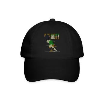 Airsoft /Softair / Softgun / AEG Airsoft Milsim - Baseballkappe - Schwarz/Schwarz - Vorne