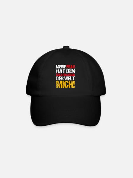 Meine Frau hat den geilsten Arsch - Baseballkappe - Schwarz/Schwarz