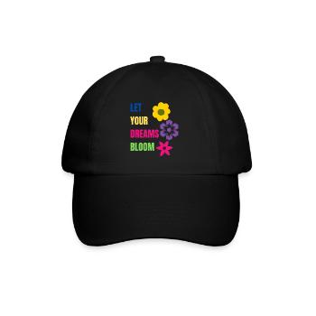 let your dreams bloom - Baseballkappe - Schwarz/Schwarz - Vorne