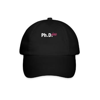 Doktorand Doktortitel Frau Mädchen - Baseballkappe - Schwarz/Schwarz - Vorne