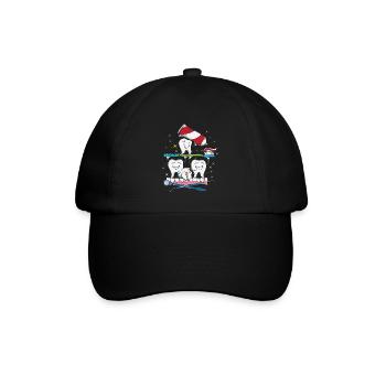 Zahnarzt Zahnarztpraxis Zähne putzen Zahnpasta - Baseballkappe - Schwarz/Schwarz - Vorne