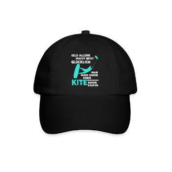 Kiteboarding Kitesurfer Kitesurfing - Baseballkappe - Schwarz/Schwarz - Vorne