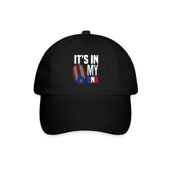 DNA Heimatland Puerto Rico - Baseballkappe - Schwarz/Schwarz - Vorne
