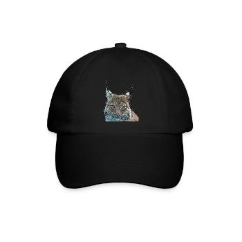 Luchs - Baseballkappe - Schwarz/Schwarz - Vorne