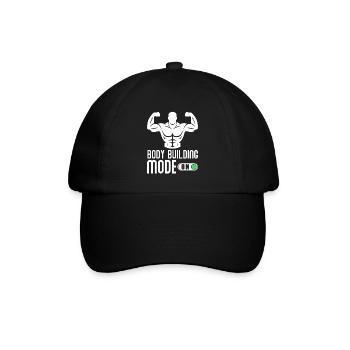 Bodybuilder Body building - Baseballkappe - Schwarz/Schwarz - Vorne