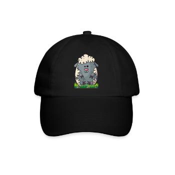 Fröhliche Ostern Ei Schaf - Baseballkappe - Schwarz/Schwarz - Vorne