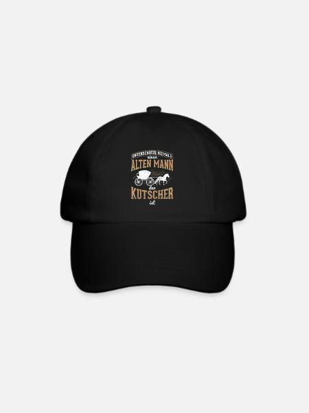 Kutscher Geschenkidee Kutsche - Baseballkappe - Schwarz/Schwarz