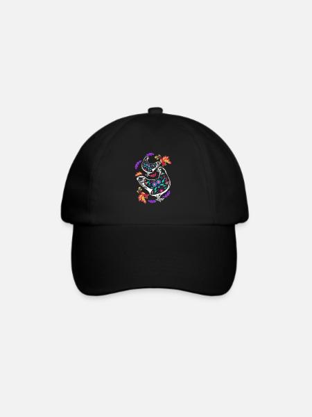 Bunte Hühner - Baseballkappe - Schwarz/Schwarz