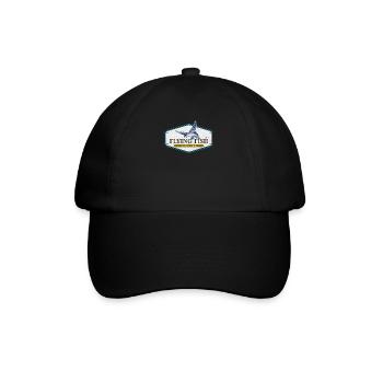 Flying Fish Spotter Plane Spotter Parody Funny Fun - Baseballkappe - Schwarz/Schwarz - Vorne