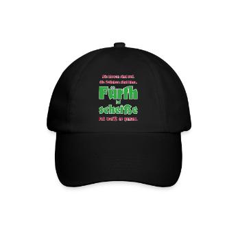 Antifü anti Fürth gegen Fürth Fussball Fan Spass - Baseballkappe - Schwarz/Schwarz - Vorne
