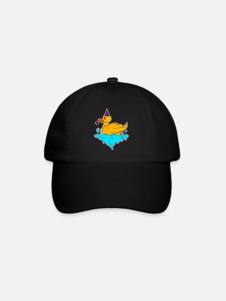 Gummiente - Baseballkappe - Schwarz/Schwarz