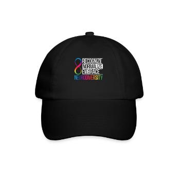 Neurodiversität Autismus Neurologischen Störungen - Baseballkappe - Schwarz/Schwarz - Vorne